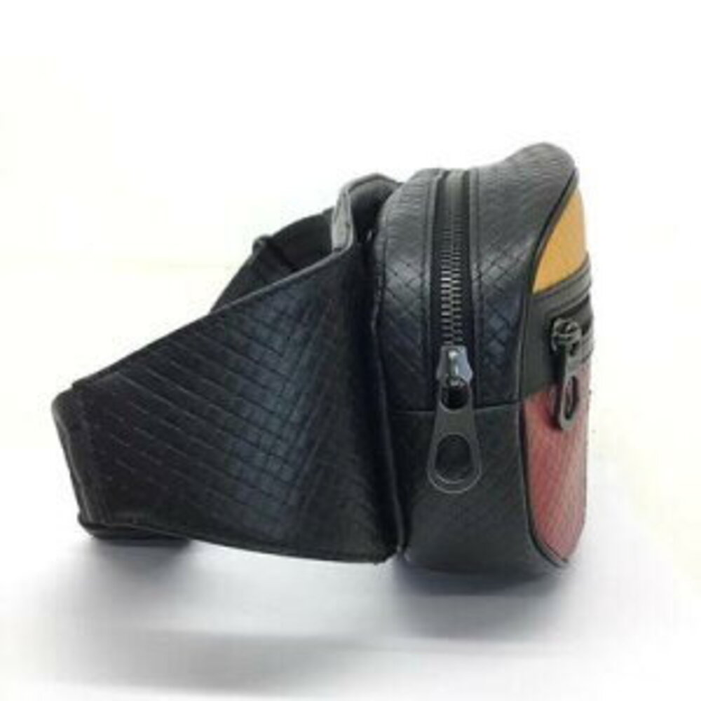 BOTTEGA VENETA Body Belt Crossbody Bag Two Tone Leather Black - Picture 3 of 13